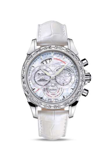 Omega De Ville Co-Axial 41 Chronoscope Palladium Baguette / MOP